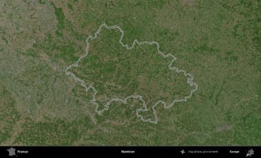 Nontron. B uydusundaki görüntülerde Fransa 'nın idari bölgesinin ana hatları belirlenmiş.