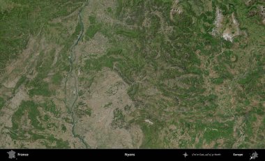 Nyons. B uydusundan alınan görüntülerde Fransa 'nın idari bölgesi