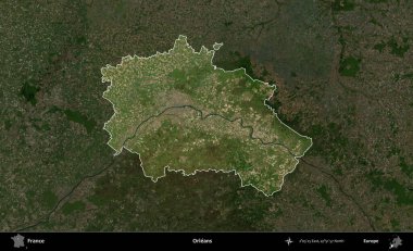 - Orleans. Fransa 'nın idari alanı koyu renkli bir B uydusu görüntüsüyle vurgulandı ve özetlendi