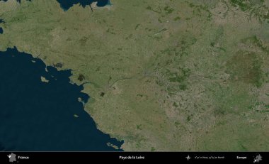 Parası da Loire 'da. B uydusundan alınan görüntülerde Fransa 'nın idari bölgesi