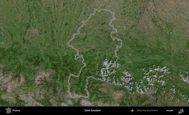 Saint-Gauden 'lar. B uydusundaki görüntülerde Fransa 'nın idari bölgesinin ana hatları belirlenmiş.