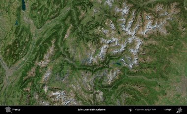 Saint-Jean-de-Maurienne. B uydusundan alınan görüntülerde Fransa 'nın idari bölgesi