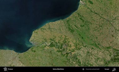 Sen-Denizcilik. B uydusundan alınan görüntülerde Fransa 'nın idari bölgesi