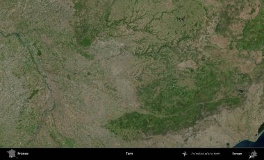 Tarn. B uydusundan alınan görüntülerde Fransa 'nın idari bölgesi