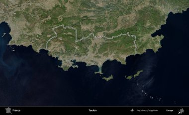 Toulon. B uydusundaki görüntülerde Fransa 'nın idari bölgesinin ana hatları belirlenmiş.
