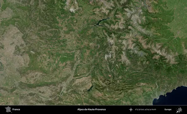 Alpes-de-Haute-Provence. B uydusundan alınan görüntülerde Fransa 'nın idari bölgesi