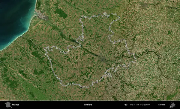 Amiens. B uydusundaki görüntülerde Fransa 'nın idari bölgesinin ana hatları belirlenmiş.