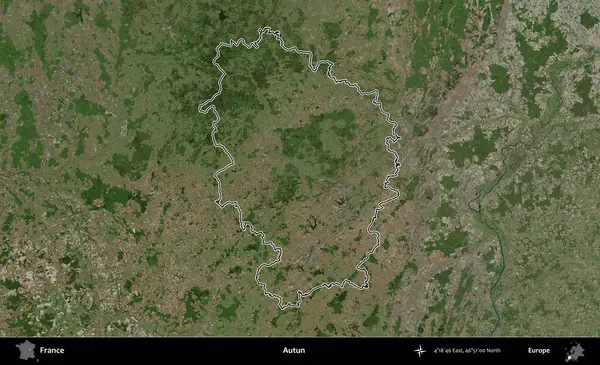 Autun. B uydusundaki görüntülerde Fransa 'nın idari bölgesinin ana hatları belirlenmiş.