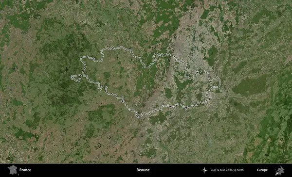 Beaune. B uydusundaki görüntülerde Fransa 'nın idari bölgesinin ana hatları belirlenmiş.