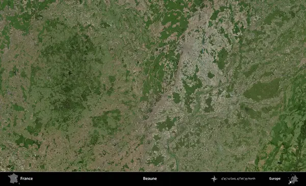 Beaune. B uydusundan alınan görüntülerde Fransa 'nın idari bölgesi