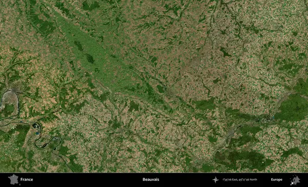 Beauvais. B uydusundan alınan görüntülerde Fransa 'nın idari bölgesi
