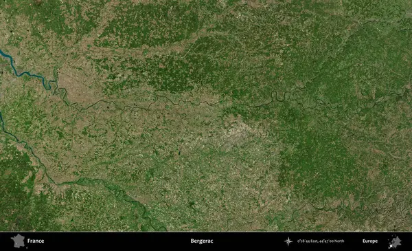 Bergerac. B uydusundan alınan görüntülerde Fransa 'nın idari bölgesi