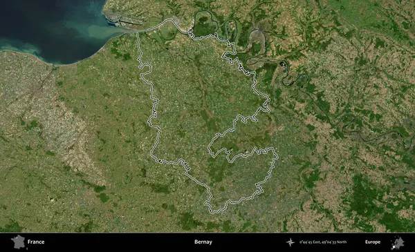 Bernay. B uydusundaki görüntülerde Fransa 'nın idari bölgesinin ana hatları belirlenmiş.