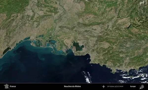 Bouches-du-Rhone. B uydusundan alınan görüntülerde Fransa 'nın idari bölgesi