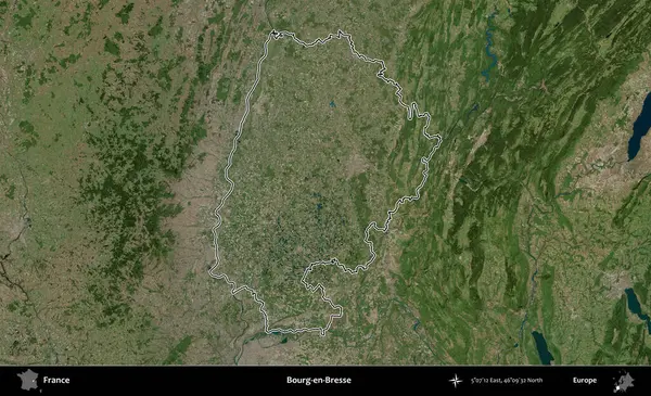 Bourg-en-Bresse. B uydusundaki görüntülerde Fransa 'nın idari bölgesinin ana hatları belirlenmiş.