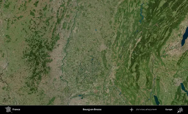 Bourg-en-Bresse. B uydusundan alınan görüntülerde Fransa 'nın idari bölgesi