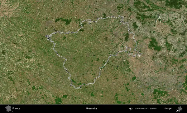 Bressuire. B uydusundaki görüntülerde Fransa 'nın idari bölgesinin ana hatları belirlenmiş.