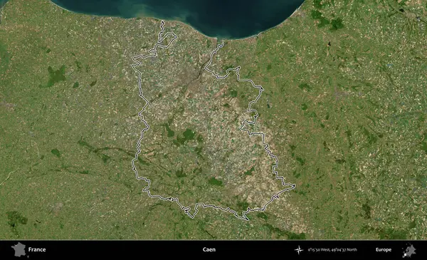 Caen. B uydusundaki görüntülerde Fransa 'nın idari bölgesinin ana hatları belirlenmiş.