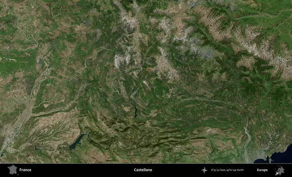 Castellane. B uydusundan alınan görüntülerde Fransa 'nın idari bölgesi