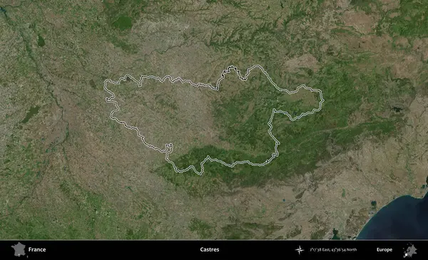 Castres. B uydusundaki görüntülerde Fransa 'nın idari bölgesinin ana hatları belirlenmiş.