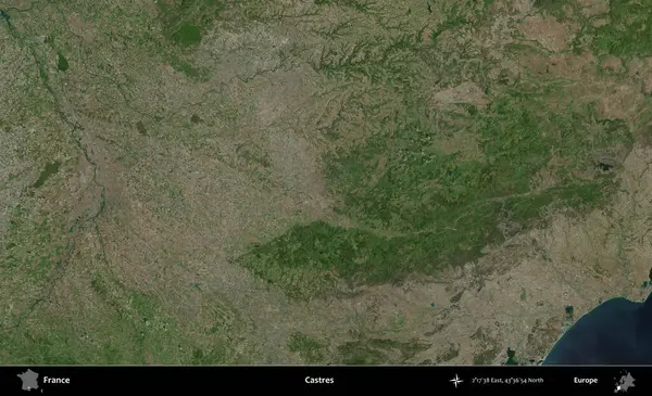 Castres. B uydusundan alınan görüntülerde Fransa 'nın idari bölgesi