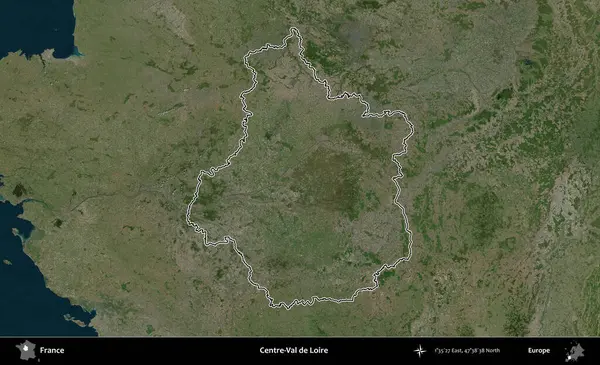 Merkez-Val de Loire. B uydusundaki görüntülerde Fransa 'nın idari bölgesinin ana hatları belirlenmiş.