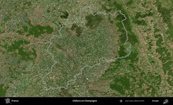 Chalons-en-Champagne. B uydusundaki görüntülerde Fransa 'nın idari bölgesinin ana hatları belirlenmiş.