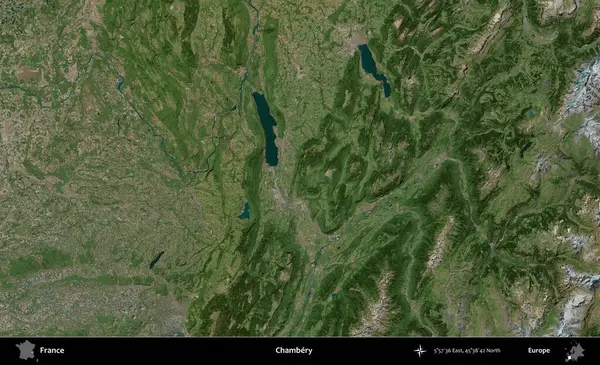 Chambery. B uydusundan alınan görüntülerde Fransa 'nın idari bölgesi