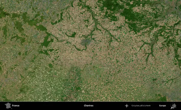Chartres. B uydusundan alınan görüntülerde Fransa 'nın idari bölgesi