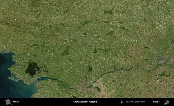 Chateaubriant-Ancenis. B uydusundan alınan görüntülerde Fransa 'nın idari bölgesi