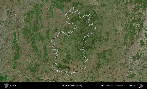 Chateau-Chinon (Ville). B uydusundaki görüntülerde Fransa 'nın idari bölgesinin ana hatları belirlenmiş.