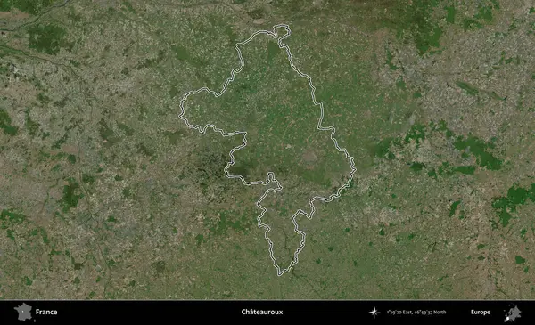 Chateauroux. B uydusundaki görüntülerde Fransa 'nın idari bölgesinin ana hatları belirlenmiş.
