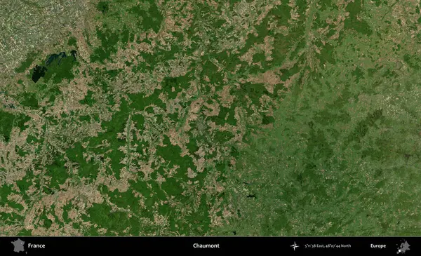 Chaumont. B uydusundan alınan görüntülerde Fransa 'nın idari bölgesi