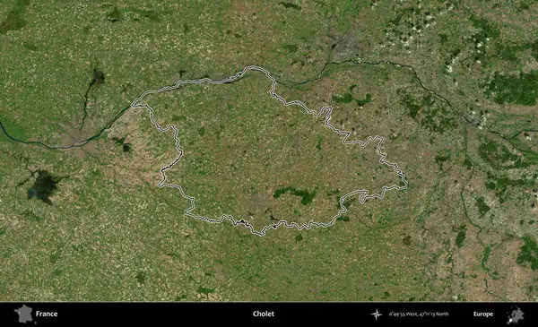 Cholet. B uydusundaki görüntülerde Fransa 'nın idari bölgesinin ana hatları belirlenmiş.