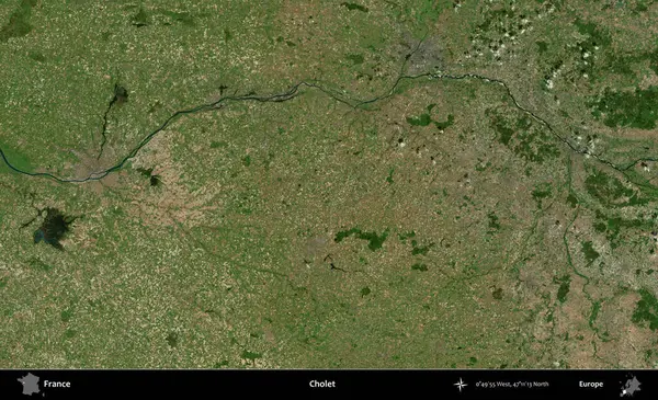 Cholet. B uydusundan alınan görüntülerde Fransa 'nın idari bölgesi