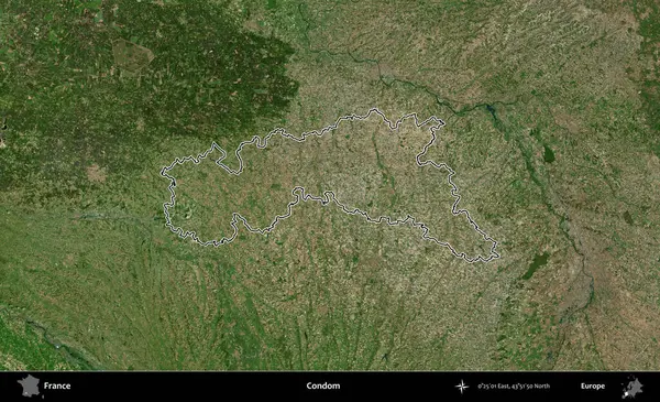Prezervatif. B uydusundaki görüntülerde Fransa 'nın idari bölgesinin ana hatları belirlenmiş.