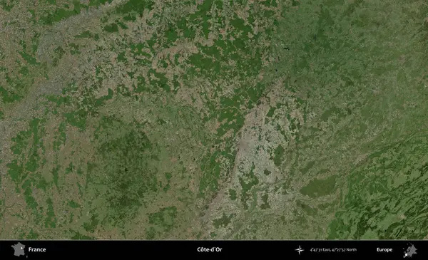 Cote-d'Or. B uydusundan alınan görüntülerde Fransa 'nın idari bölgesi