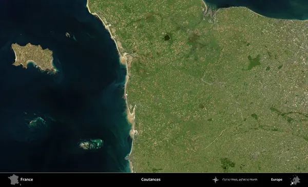 Coutances. B uydusundan alınan görüntülerde Fransa 'nın idari bölgesi