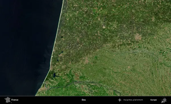 Dax. B uydusundan alınan görüntülerde Fransa 'nın idari bölgesi