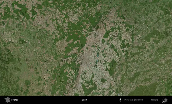Dijon. B uydusundan alınan görüntülerde Fransa 'nın idari bölgesi