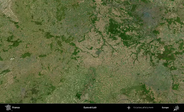 Eure-et-Loir. B uydusundan alınan görüntülerde Fransa 'nın idari bölgesi