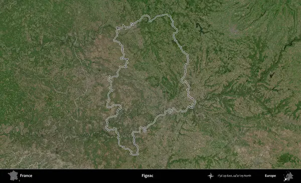 Figeac. B uydusundaki görüntülerde Fransa 'nın idari bölgesinin ana hatları belirlenmiş.