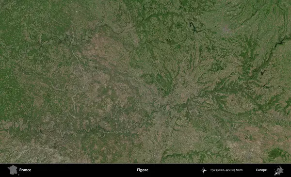Figeac. B uydusundan alınan görüntülerde Fransa 'nın idari bölgesi