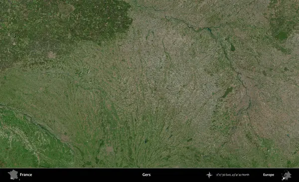 Gers. B uydusundan alınan görüntülerde Fransa 'nın idari bölgesi