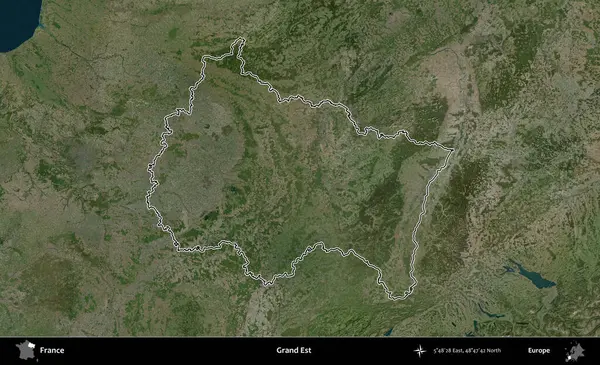 Grand Est. B uydusundaki görüntülerde Fransa 'nın idari bölgesinin ana hatları belirlenmiş.