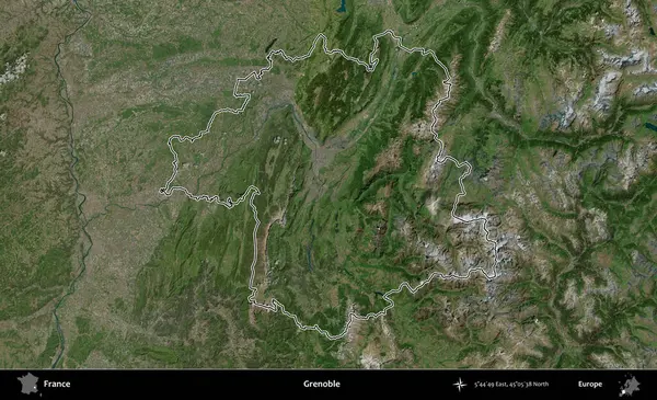 Grenoble. B uydusundaki görüntülerde Fransa 'nın idari bölgesinin ana hatları belirlenmiş.