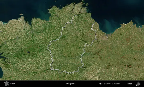 Guingamp. B uydusundaki görüntülerde Fransa 'nın idari bölgesinin ana hatları belirlenmiş.