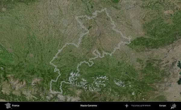 Haute-Garonne. B uydusundaki görüntülerde Fransa 'nın idari bölgesinin ana hatları belirlenmiş.