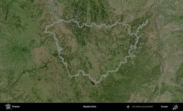 Haute-Loire 'da. B uydusundaki görüntülerde Fransa 'nın idari bölgesinin ana hatları belirlenmiş.