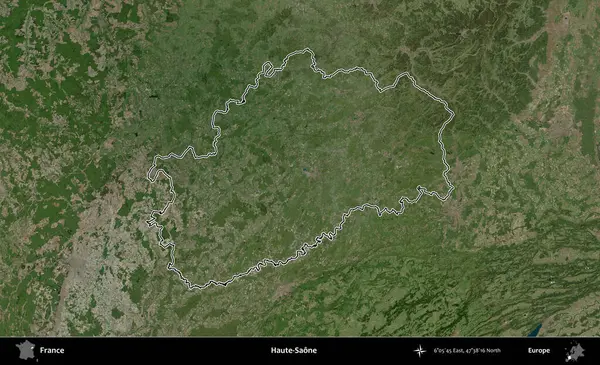 Haute-Saone. B uydusundaki görüntülerde Fransa 'nın idari bölgesinin ana hatları belirlenmiş.